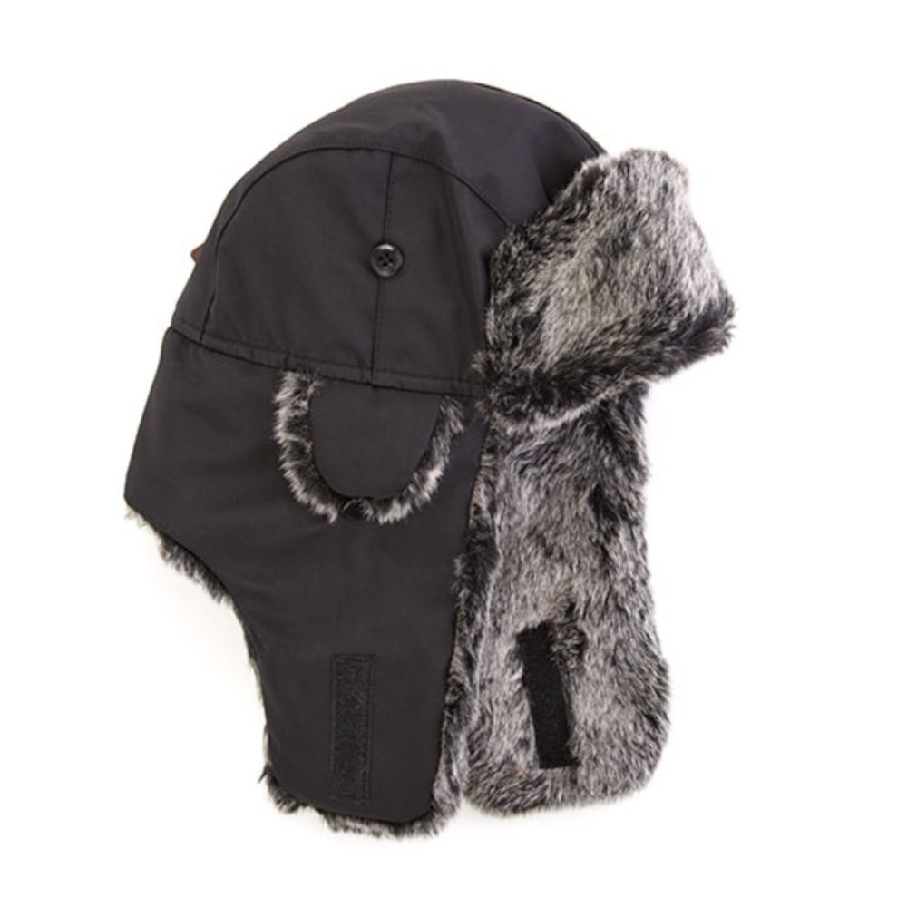 Mens Weatherproof Ultratech Faux Fur Hat with Ear